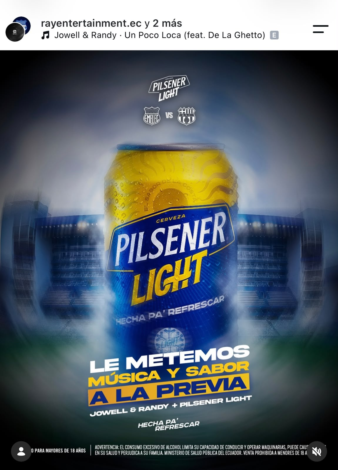 Pieza de campaña Jowell y Randy 3D con Pilsener Light